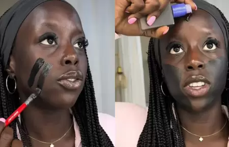 Critican base de maquillaje totalmente negra.