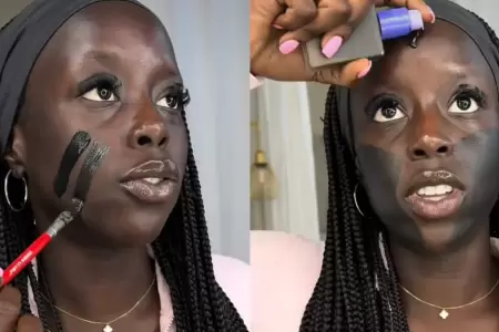 Critican base de maquillaje totalmente negra.