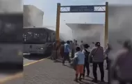 Pnico en el Metropolitano! Bus se incendia en Parque del Trabajo y pasajeros huyen por ventanas