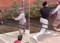 Impactante! Delincuente intent asaltar a un joven, pero l lo noque de un solo golpe (VIDEO)