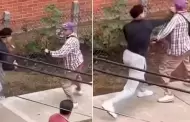 Impactante! Delincuente intent asaltar a un joven, pero l lo noque de un solo golpe (VIDEO)