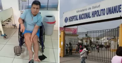 Hombre se encuentra internado en el Hospital Hiplito Unanue, desde hace ms de