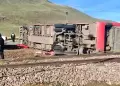 Bus se volc y dej al menos 10 fallecidos en carretera Juliaca-Cusco.