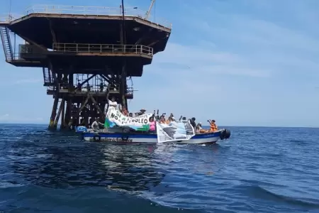 Pescadores lambayecanos protestan y dicen no a exploracin petrolera en mar de P