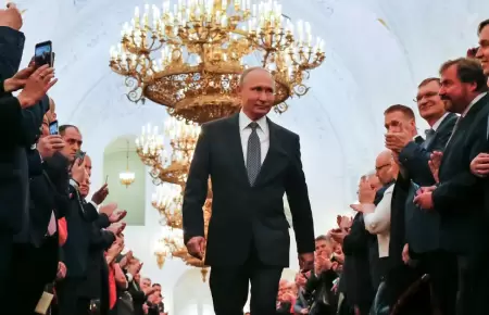 Putin jura como presidente de Rusia por quinta vez.