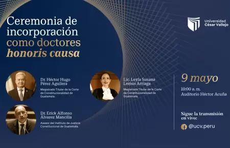 Magistrados de Guatemala reciben el doctorado honoris causa de la UCV.