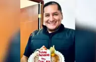 Alcalde de Comas posa junto a torta con particular mensaje poltico: "Futuro presidente"