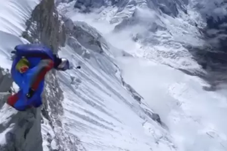 Montaista se lanza de la cima del Huascarn