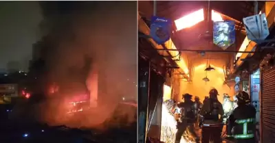 Incendio en galera comercial de Cercado de Lima.