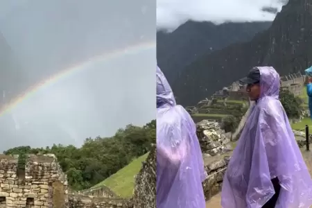 Turistas captan arcoris en Machu Picchu