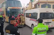 Huancayo: Terrible! Bus interprovincial choca contra combi y deja tres personas heridas