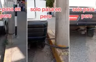 Peruano encadena su combi a un poste para evitar que se lo roben y usuarios reaccionan: "Ni para la gra, ni el choro"