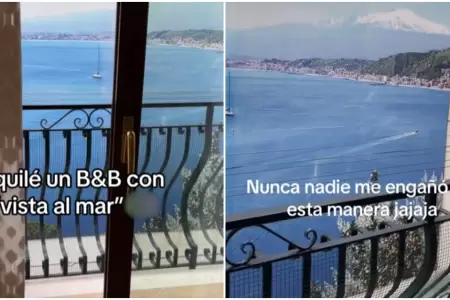 Reserva Airbnb con 'vista al mar' y descubre que era una pared pintada