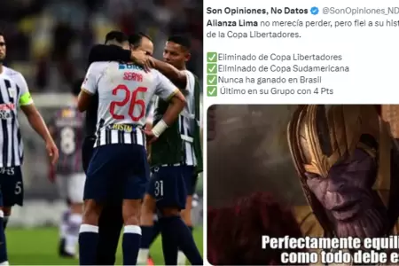 Los memes que dej la derrota de Alianza Lima.