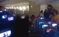 Desesperados! Pasajeros quedaron encerrados dentro de avin por falta de escalera en aeropuerto de Pisco
