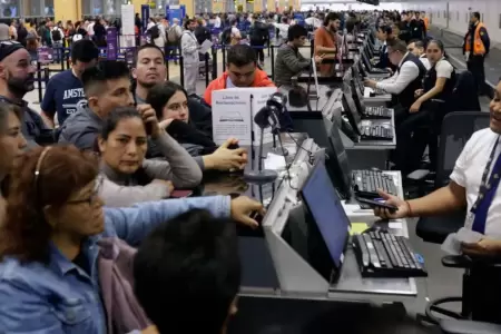 Caos en aeropuerto por suspensin de vuelos.