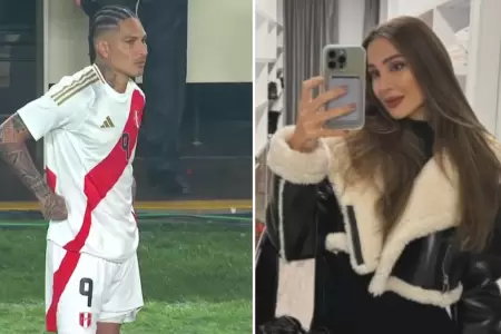 Ana Paula Consorte es captada apoyando a Paolo Guerrero en el estadio Monumental