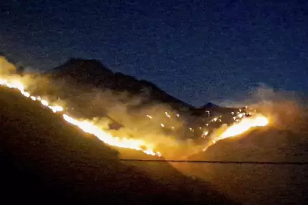 Incendio forestal en Cusco