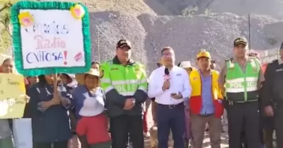 Exitosa entrega cmaras de seguridad a distrito de Cerro Colorado.