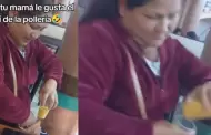 Mujer es captada llevndose aj de pollera en un vaso: "Ahorro es progreso"