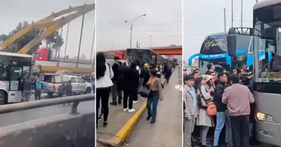 Bus del Metropolitano malogrado gener caos en usuarios.