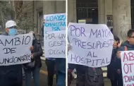 Indignados! Trabajadores del Hospital Arzobispo Loayza exigen cambio de funcionarios tras supuesta mala gestin