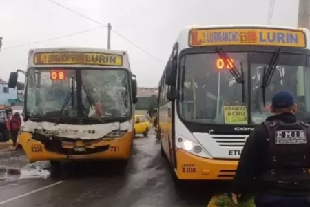ATU inicia proceso sancionador contra empresa de buses que provocaron accidente.