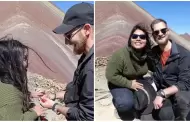 Turista pide matrimonio a su pareja en la Montaa de 7 Colores y enternece las redes: "Viva el amor!"