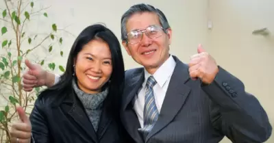 Alberto Fujimori y Keiko Fujimori