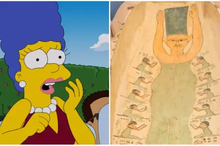 Descubren sarcfago egipcio con figura similar a Marge Simpson