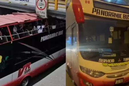 Bus impact contra puente en San Isidro.