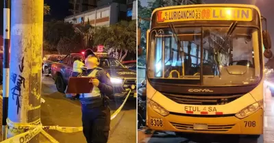 Adulto mayor muere tras ser atropellado por bus en Miraflores.