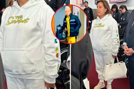 Dina Boluarte viste look de 'Los Simpson' y se vuelve viral.