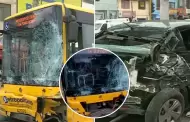 Metropolitano: Lamentable! Bus alimentador provoca terrible choque mltiple en Comas