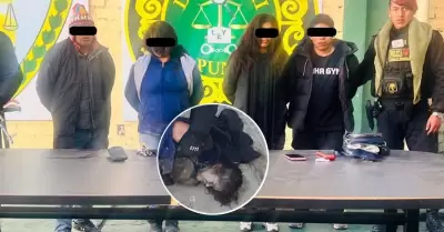 Cuatro sujetos fueron golpeados tras robar tienda de abarrotes en Puno.