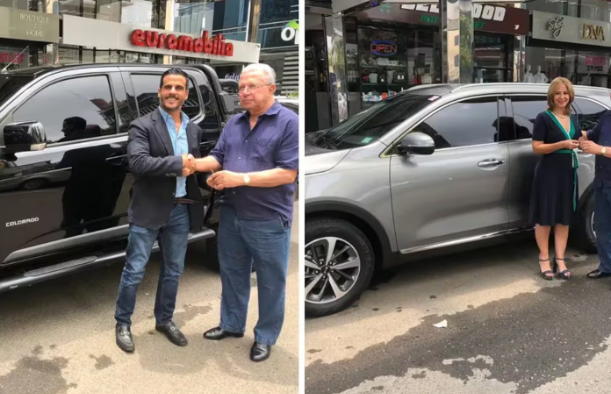 Empresario Juan Carlos Tapia regala autos 0 Km a sus empleados como premio por sus esfuerzos.