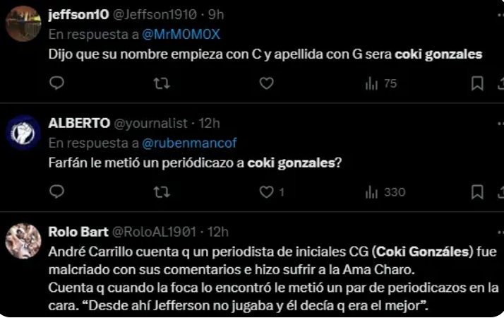 Usuarios revelan quin podra ser el periodista que tuvo altercado con Farfn.