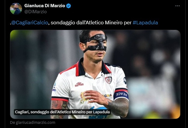 Gianluca Lapadula jugaría por primera vez en el fútbol sudamericano.