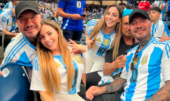 Eugenia Schlatter compartió el agradable momento al lado de Tinelli y 'El Tirri'.