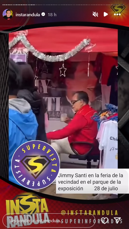 Jimmy Santi es captado en su nuevo emprendimiento.