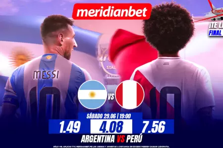 Apuesta en el partido Argentina vs Per