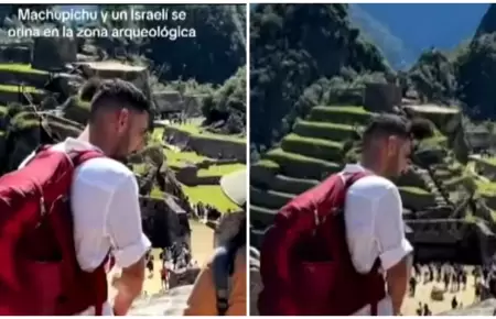 Turista israel orina en Machu Picchu