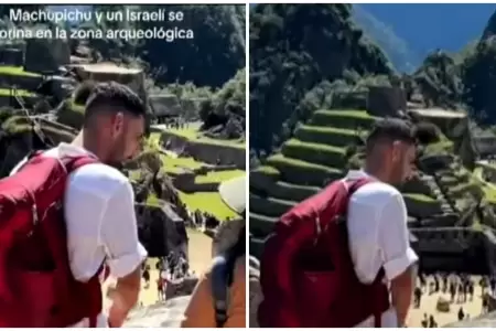 Turista israel orina en Machu Picchu