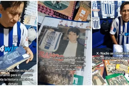 Cuadernos escritos a mano sobre la historia de Alianza Lima