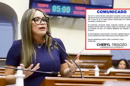 Cheryl Trigozo renuncia a Alianza Para el Progreso.