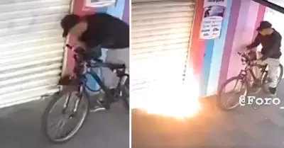 Hombre prende fuego a negocio de su ex.