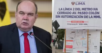 Rafael Lpez Aliaga expres su rechazo al cierre de la avenida Paseo Coln