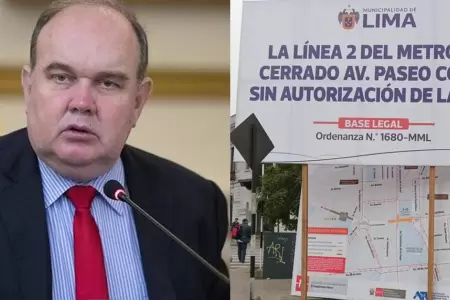 Rafael Lpez Aliaga expres su rechazo al cierre de la avenida Paseo Coln