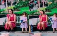 Mujer canta en parque mientras cuida a su hija y usuarios reaccionan: "Amor incondicional"