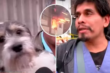 Veterinario salva a mascotas atrapadas en incendio.